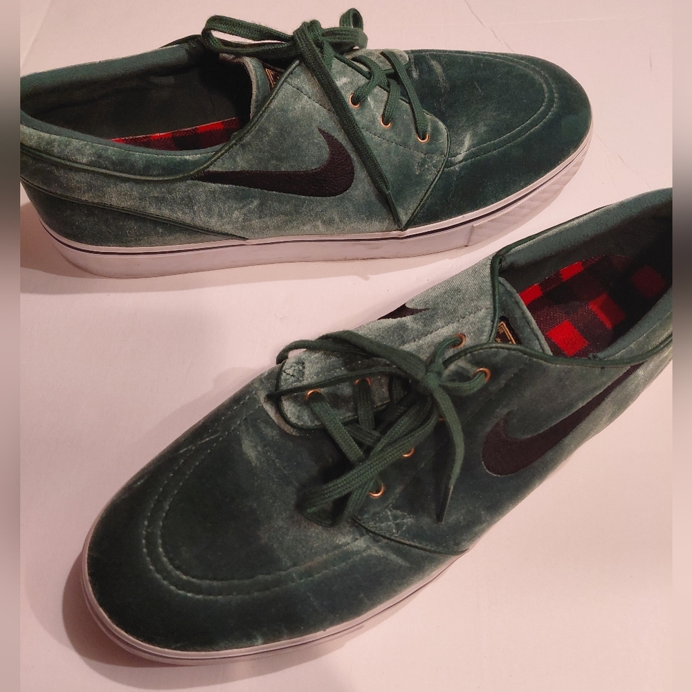Nike Stefan Janoski Velvet Green Skateboading Shoes Size 14 855814- 307